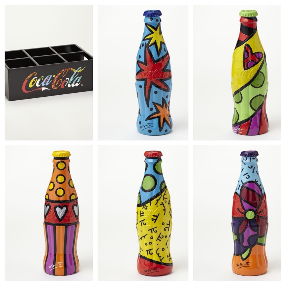 New Brito Coca Cola crate and bottles